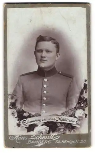 Fotografie Hans Schmitt, Bamberg, Ob. Königstr. 20, Soldat in Uniform