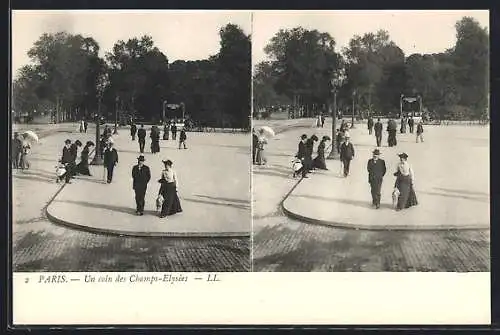 Stereo-AK Paris, Un coin des Champs-Elysées