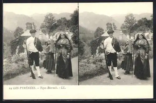 Stereo-AK Les Eaux-Bonnes, Guide et Jeunes Filles Bearnaises