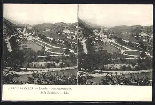 Stereo-AK Lourdes, Vue panoramique