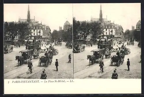 Stereo-AK Paris, la Place Saint-Michel