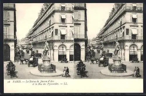 Stereo-AK Paris, La Statue de Jeanne d`Arc