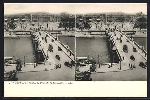 Stereo-AK Paris, Le Pont et la Place de la Concorde