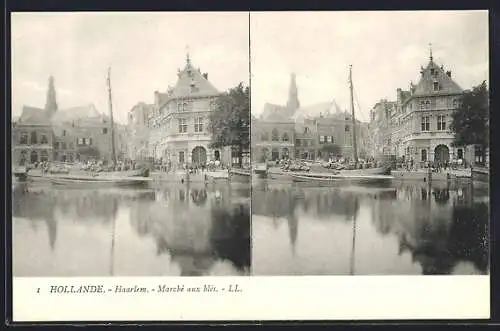 Stereo-AK Haarlem, Marché aux blés