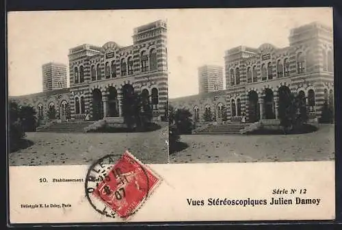 Stereo-AK Orleans, Blick auf ein Hotel