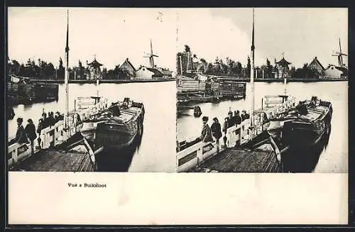 Stereo-AK Buiksloot, Panorama mit Windmühle