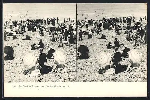 Stereo-AK Au bord de la Mer, Sur les Galets