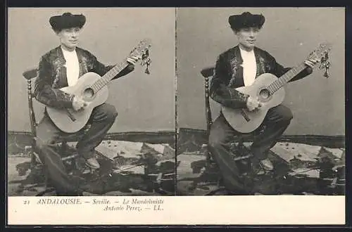 Stereo-AK Seville /Andalousie, Le Mandoliniste Antonio Perez