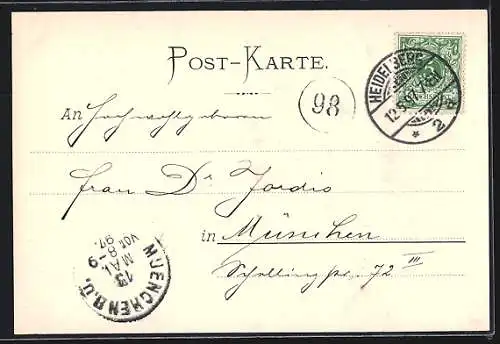 AK Heidelberg, Der Schlosshof im Winter