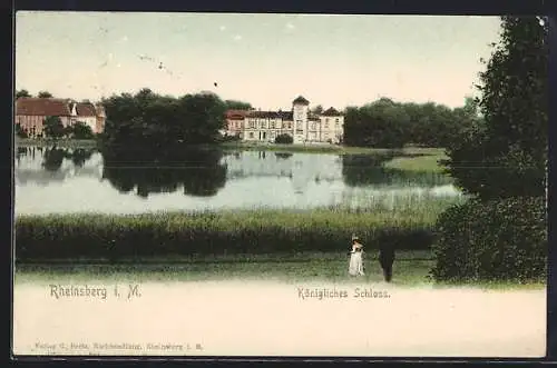 AK Rheinsberg i. M., Königliches Schloss vom Wasser aus