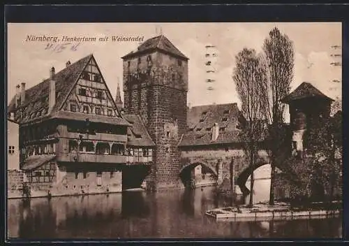 AK Nürnberg, Henkerturm mit Weinstadel