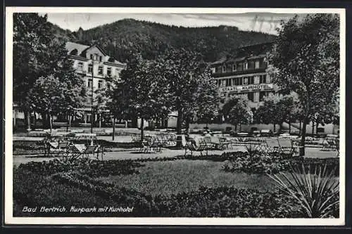 AK Bad Bertrich, Kurpark mit Kurhotel