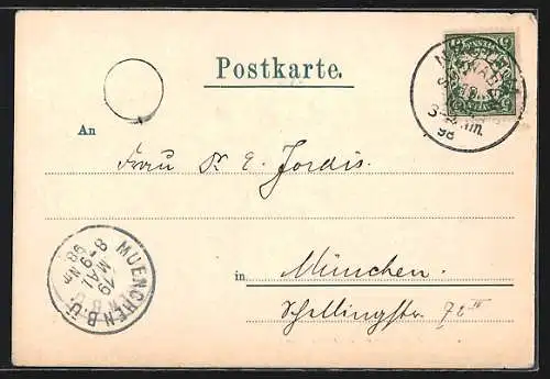 AK Stuttgart, Altes Schloss mit Eberhard-Denkmal