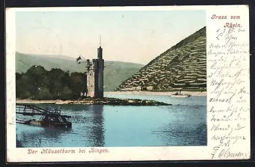 AK Bingen /Rhein, Mäuseturm