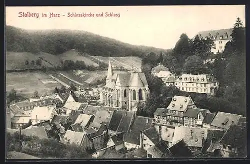 AK Stolberg / Harz, Schloss mit Schlosskirche