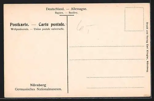 AK Nürnberg, Germanisches Nationalmuseum