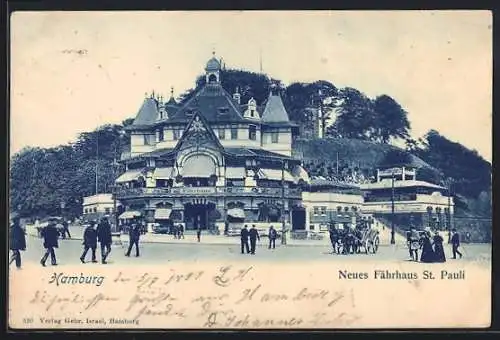 AK Hamburg-St.Pauli, Cafe Neues Fährhaus St. Pauli