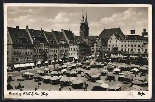 AK Nürnberg, Platz mit Markt