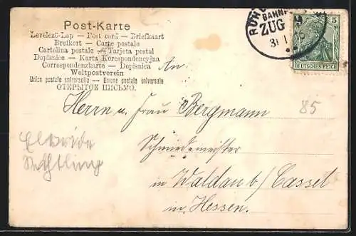 AK Ruhla /Thüringen, Teilansicht mit Kirche