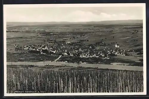 AK Nordheim a. Main, Teilansicht mit Kirche