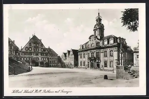 AK Schwäb. Hall, Rathaus mit Pranger