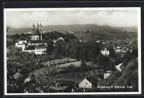 AK Comburg b. Schwäb. Hall, Teilansicht mit Schloss