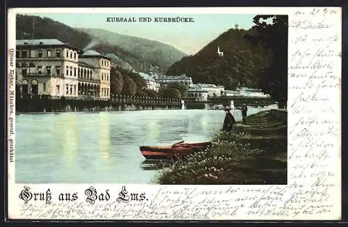 AK Bad Ems, Kursaal und Kurbrücke