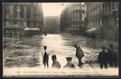 AK Paris, Place de Rome, Inondations 1910, Hochwasser