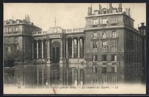 AK Paris, Hochwasser 1910, La Chambre des Députés