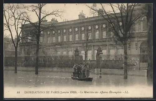 AK Paris, Inondations 1910, le ministère des Affaires retrangeres