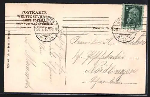 AK München, Königliche Residenz mit Max Josef-Monument