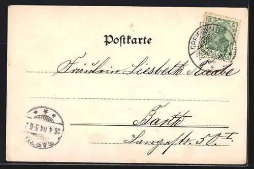 AK Greifswald, Universität mit Denkmal