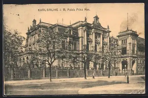 AK Karlsruhe i. B., Palais Prinz Max