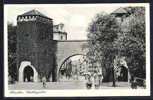 AK München, Sendlingertor mit Strassenpartie