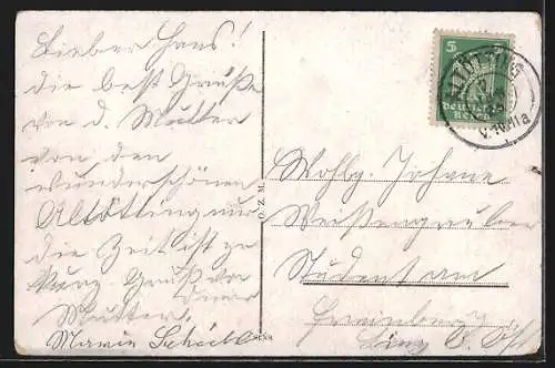 AK Altötting, St. Annakirche mit Strassenpartie