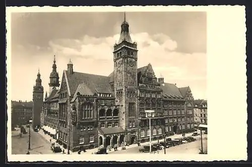 AK Chemnitz, Blick zum Rathaus