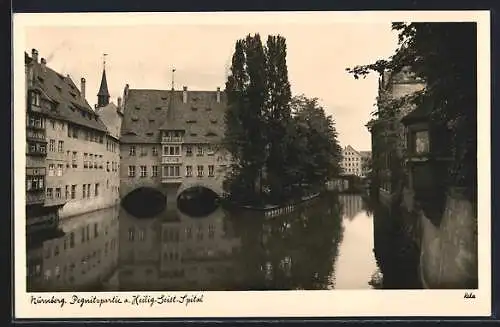 AK Nürnberg, Pegnitzpartie a. Heilig-Geist-Spital