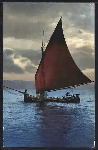 AK Photochromie NR 1852: Segelschiff auf dem Meer