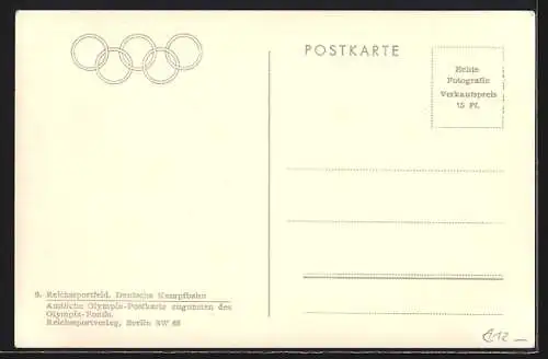 AK Berlin, Olympia, Blick über die vollen Tribünen im Olympiastadion