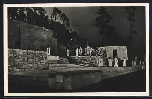 AK Berlin, Olympiastadion, Dietrich-Eckardt-Bühne, Theaterstück Der Einzug des Herakles