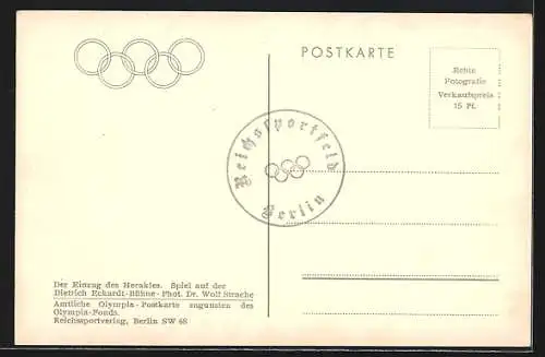 AK Berlin, Olympiastadion, Dietrich-Eckardt-Bühne, Theaterstück Der Einzug des Herakles