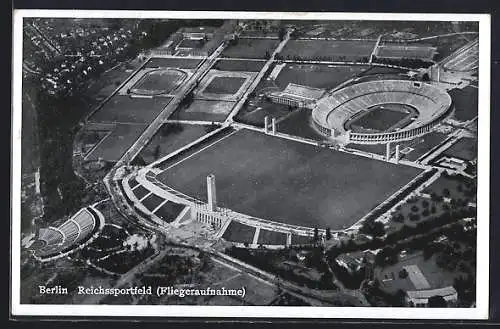 AK Berlin, Reichssportfeld als Fliegeraufnahme, Olympia