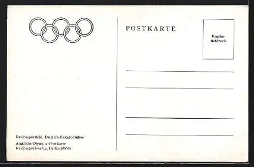AK Berlin, Reichssportfeld, Dietrich-Eckardt-Bühne, Olympia