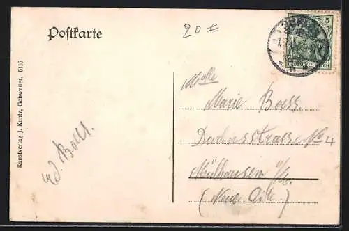 AK Rufach, Neue Post, Stadthaus, Landwirtschaftsschule