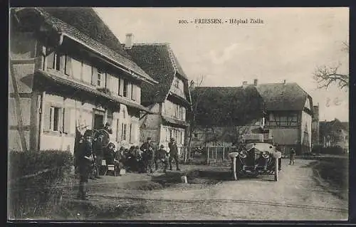 AK Friessen, Hôpital Zislin, soldats, voiture