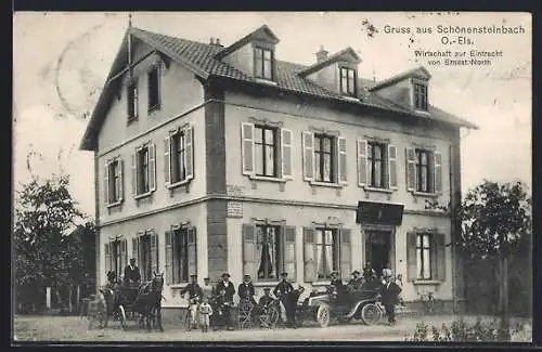 AK Schönensteinbach, Gasthaus zur Eintracht von Ernest North