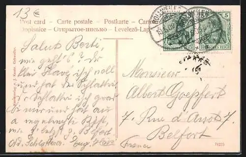 AK Schönensteinbach, Gasthaus zur Eintracht von Ernest North