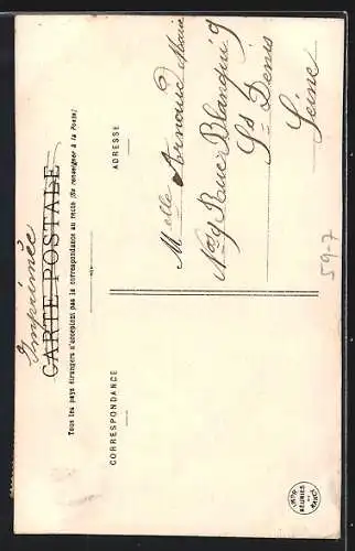 AK Hübsches Mädchen mit dem Kalender-Blatt September