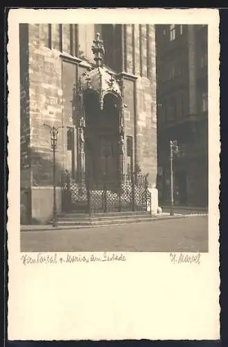 Foto-AK H. Markl: Wien, Portal Maria am Gestade