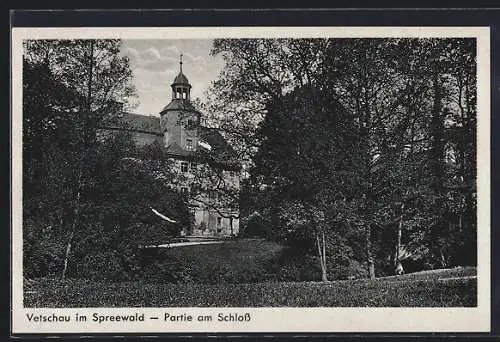 AK Vetschau im Spreewald, Partie am Schloss